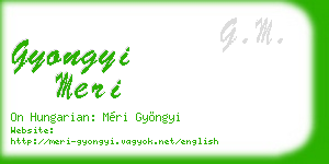 gyongyi meri business card